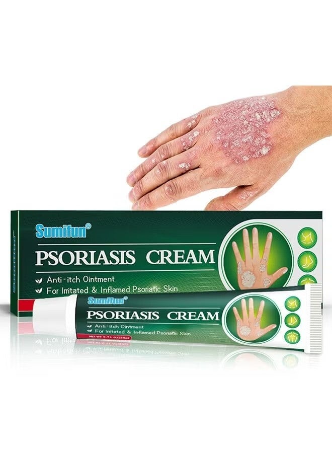 Sumifun Psoriasis Cream 20g, Anti - itch Ointment, Quickly Relives Itching, for lrritated & lnflamed - Image 1